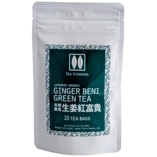 1J [Wholesale] Organic Ginger Benifuki Green Tea (10 Tea Bags) 生姜紅富貴ティーバッグ